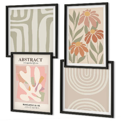 Polyptyque z cadres Formes végétales abstraites