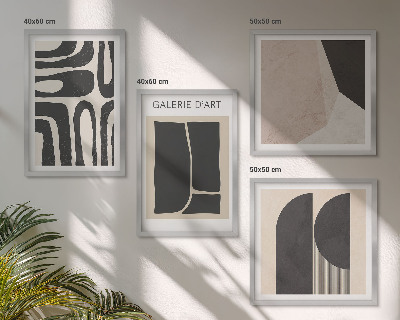 Ensemble de 4 tableaux Affiches minimalistes abstraites