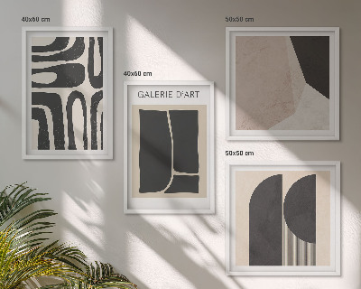 Ensemble de 4 tableaux Affiches minimalistes abstraites