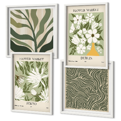 Mur de tableaux Motifs végétaux, décorations bohèmes