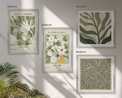 Mur de tableaux Motifs végétaux, décorations bohèmes