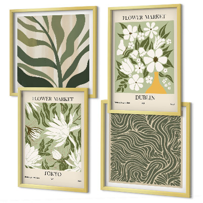 Mur de tableaux Motifs végétaux, décorations bohèmes