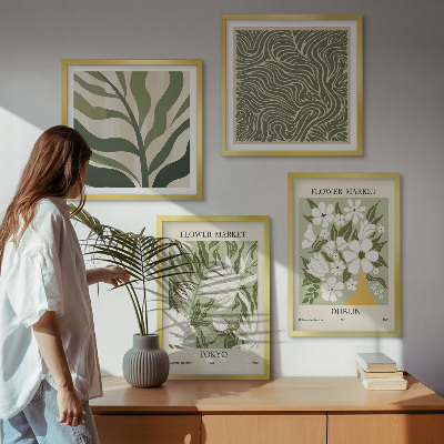 Mur de tableaux Motifs végétaux, décorations bohèmes