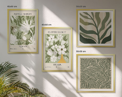 Mur de tableaux Motifs végétaux, décorations bohèmes