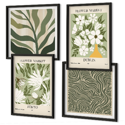 Mur de tableaux Motifs végétaux, décorations bohèmes
