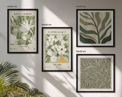 Mur de tableaux Motifs végétaux, décorations bohèmes