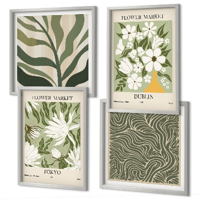 Mur de tableaux Motifs végétaux, décorations bohèmes