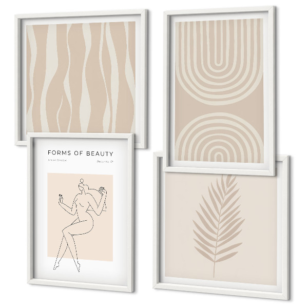 Mur de tableaux Décorations bohèmes abstraites