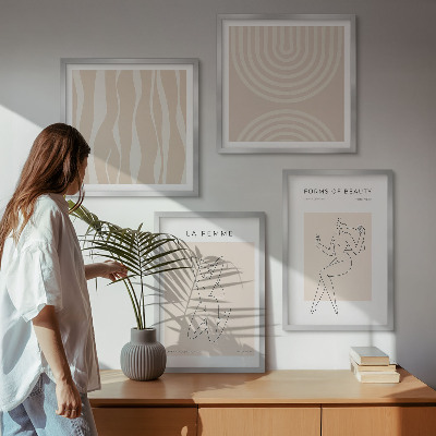Polyptyque z cadres Une collection de formes minimalistes