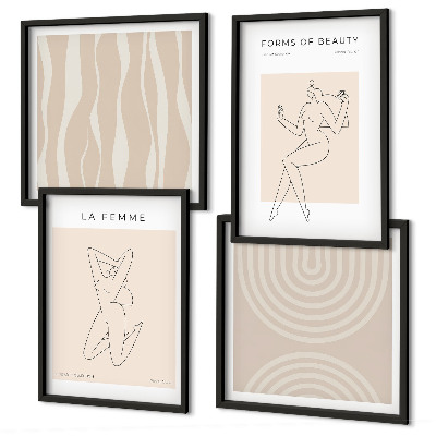 Polyptyque z cadres Une collection de formes minimalistes