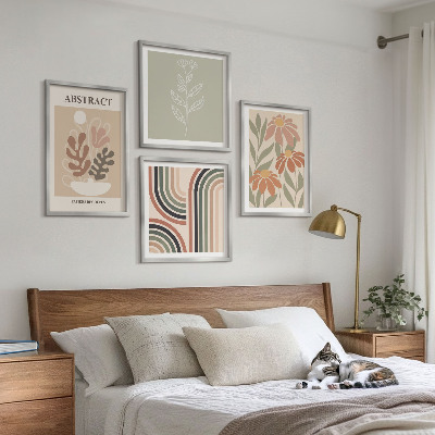 Mur de tableaux Plantes pastel abstraites