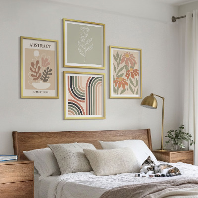 Mur de tableaux Plantes pastel abstraites