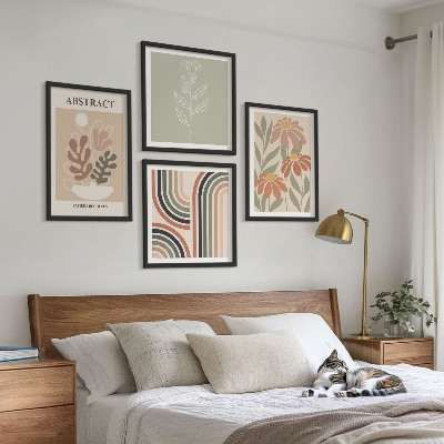 Mur de tableaux Plantes pastel abstraites
