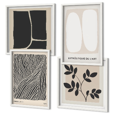 Mur de tableaux Motifs végétaux minimalistes
