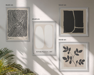 Mur de tableaux Motifs végétaux minimalistes
