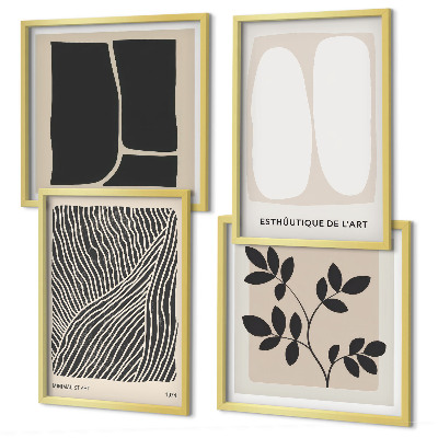 Mur de tableaux Motifs végétaux minimalistes