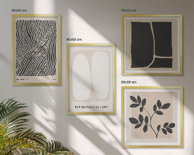 Mur de tableaux Motifs végétaux minimalistes