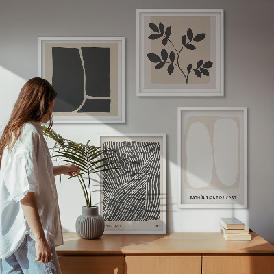 Mur de tableaux Motifs végétaux minimalistes