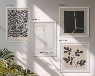 Mur de tableaux Motifs végétaux minimalistes