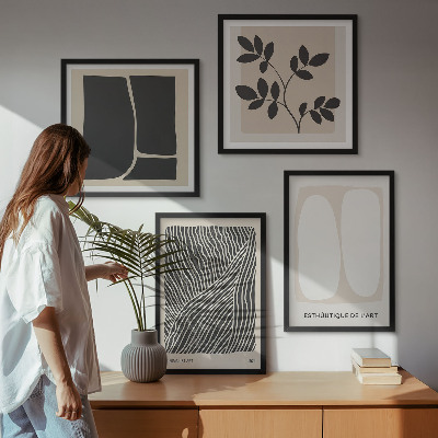 Mur de tableaux Motifs végétaux minimalistes