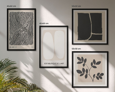 Mur de tableaux Motifs végétaux minimalistes