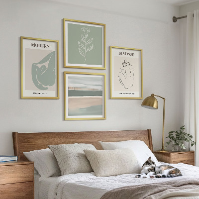 Mur de tableaux Formes végétales abstraites
