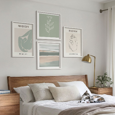 Mur de tableaux Formes végétales abstraites