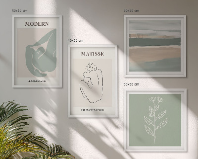 Mur de tableaux Formes végétales abstraites