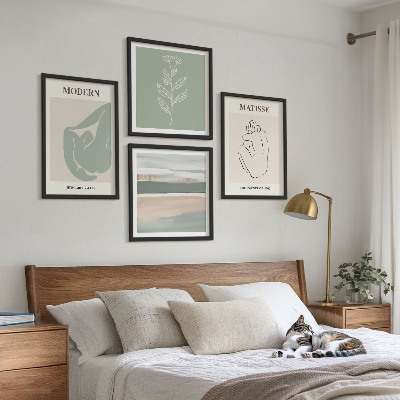 Mur de tableaux Formes végétales abstraites