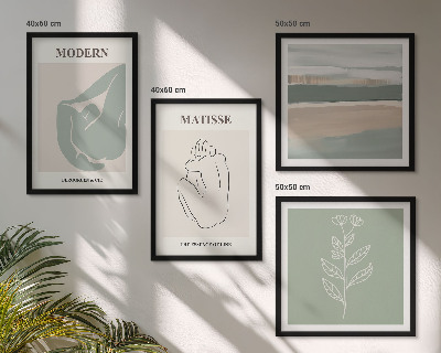 Mur de tableaux Formes végétales abstraites