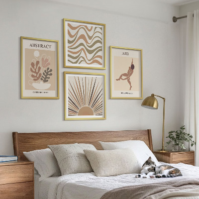 Polyptyque z cadres Motifs abstraits bohèmes de matisse