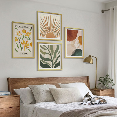 Mur de tableaux Motifs floraux abstraits
