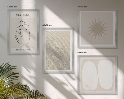 Mur de tableaux Vagues de sable minimalistes