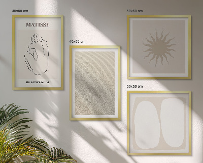 Mur de tableaux Vagues de sable minimalistes
