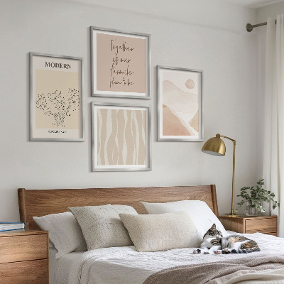 Mur de tableaux Formes abstraites et couleurs