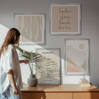 Mur de tableaux Formes abstraites et couleurs
