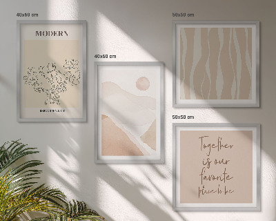 Mur de tableaux Formes abstraites et couleurs