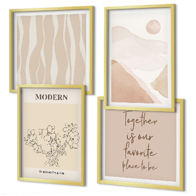 Mur de tableaux Formes abstraites et couleurs