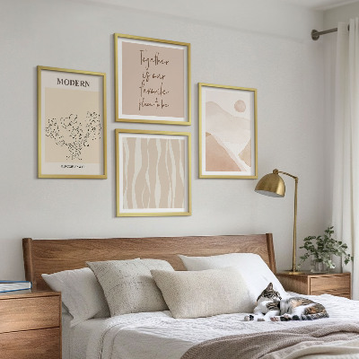 Mur de tableaux Formes abstraites et couleurs