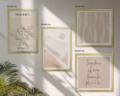 Mur de tableaux Formes abstraites et couleurs