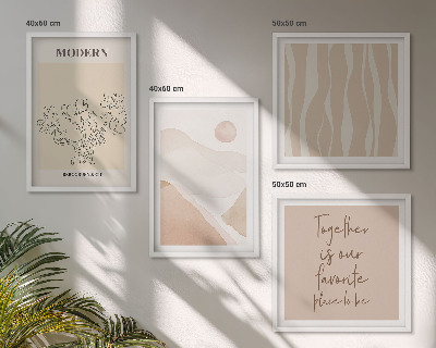 Mur de tableaux Formes abstraites et couleurs