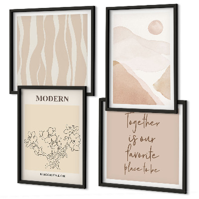 Mur de tableaux Formes abstraites et couleurs