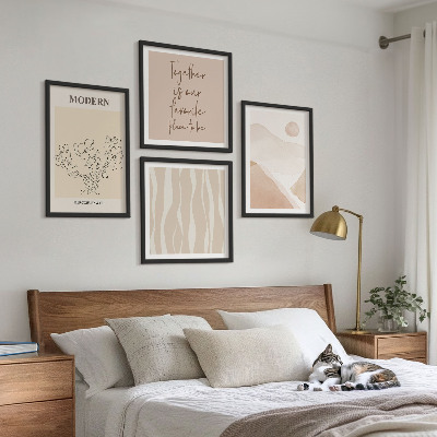 Mur de tableaux Formes abstraites et couleurs