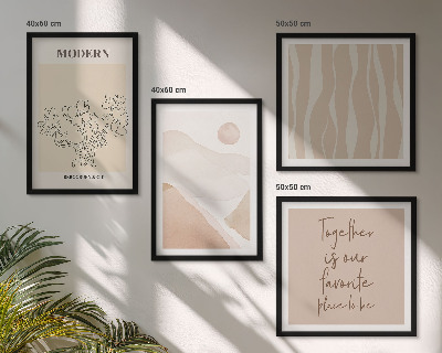 Mur de tableaux Formes abstraites et couleurs