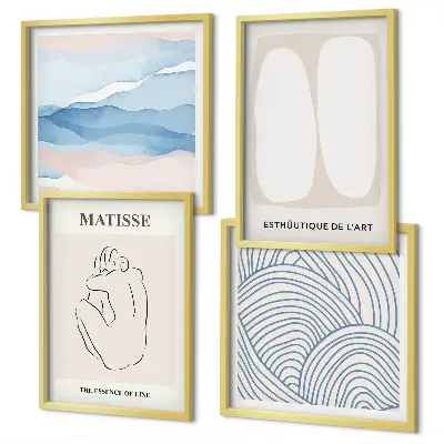 Les formes abstraites de Matisse ensemble de 4 tableaux