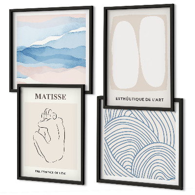 Ensemble de 4 tableaux Les formes abstraites de matisse