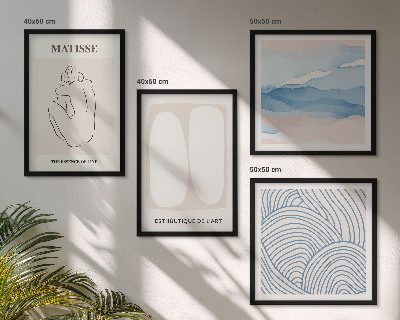 Ensemble de 4 tableaux Les formes abstraites de matisse