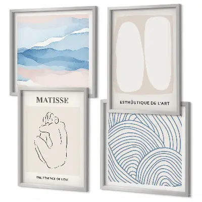 Les formes abstraites de Matisse ensemble de 4 tableaux