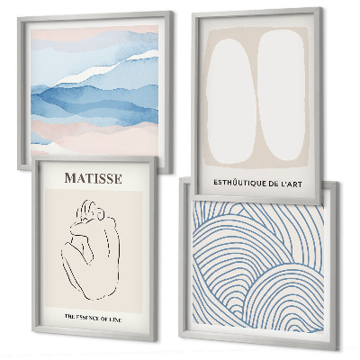 Ensemble de 4 tableaux Les formes abstraites de matisse