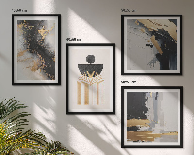 Ensemble de 4 tableaux Composition géométrique abstraite